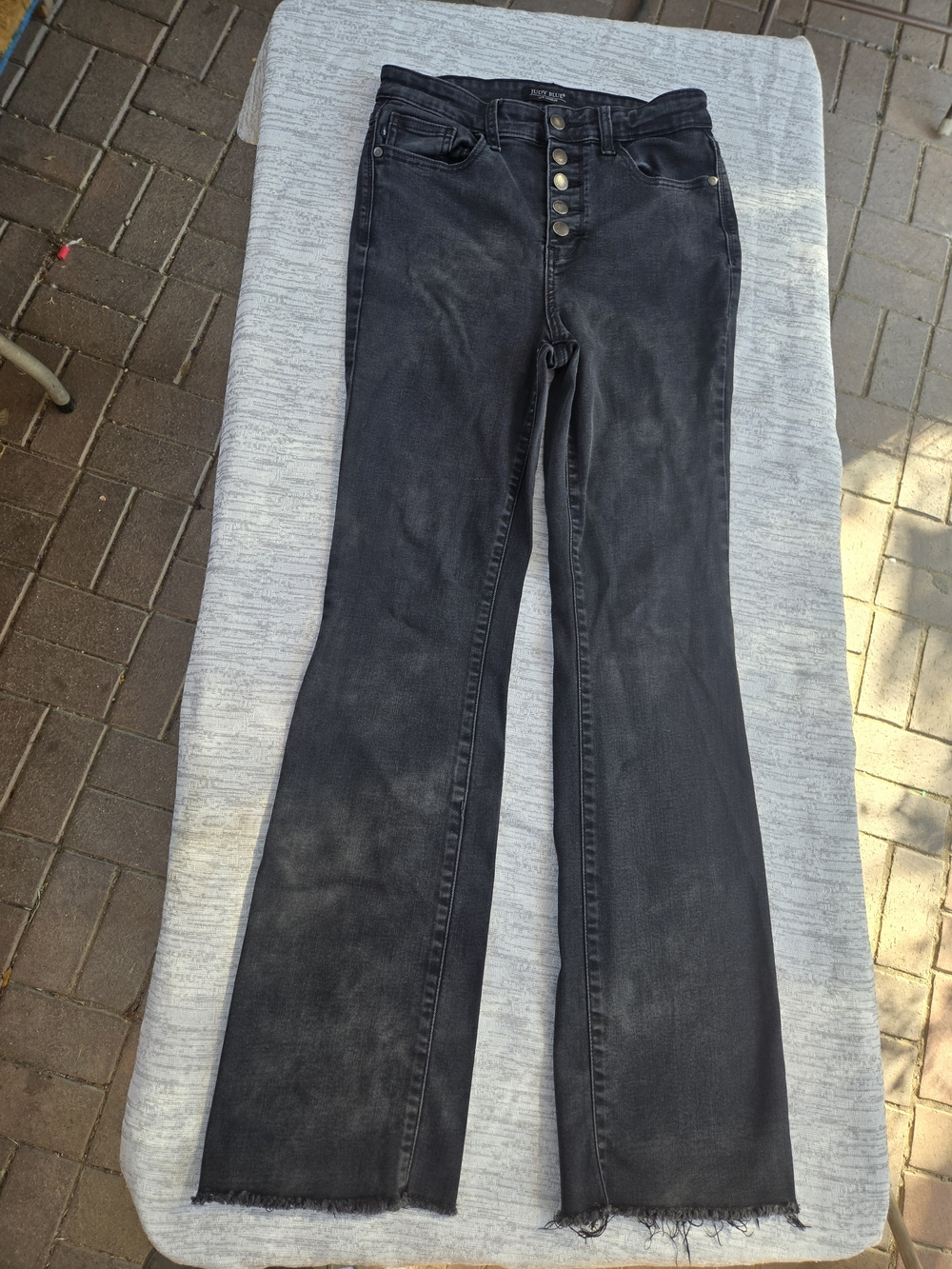 Judy Blue Black High-Rise Button-Fly Flare Jeans